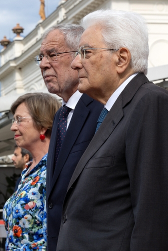 Il Presidente Sergio Mattarella con il Presidente Federale della Repubblica d’Austria, Alexander Van der Bellen, alla cerimonia in occasione della “Giornata dell’Autonomia”