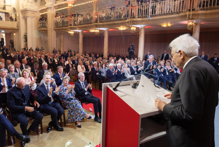 Il Presidente Sergio Mattarella nel corso della cerimonia in occasione della “Giornata dell’Autonomia”