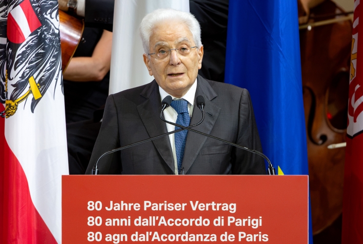 Il Presidente Sergio Mattarella nel corso della cerimonia in occasione della “Giornata dell’Autonomia”