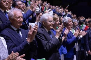 Il Presidente della Repubblica alla partita inaugurale dei Campionati Europei di Pallavolo maschile