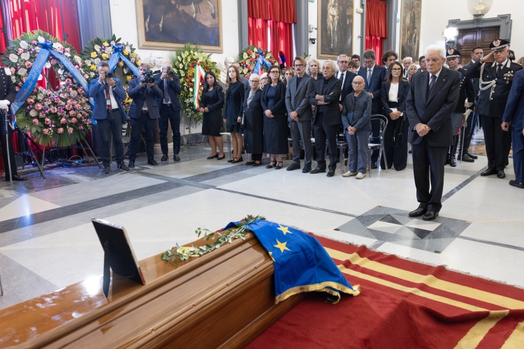 Il Presidente della Repubblica Sergio Mattarella interviene alle Esequie di Stato, in forma laica, dell’On. Dott.ssa Emma Bonino 
