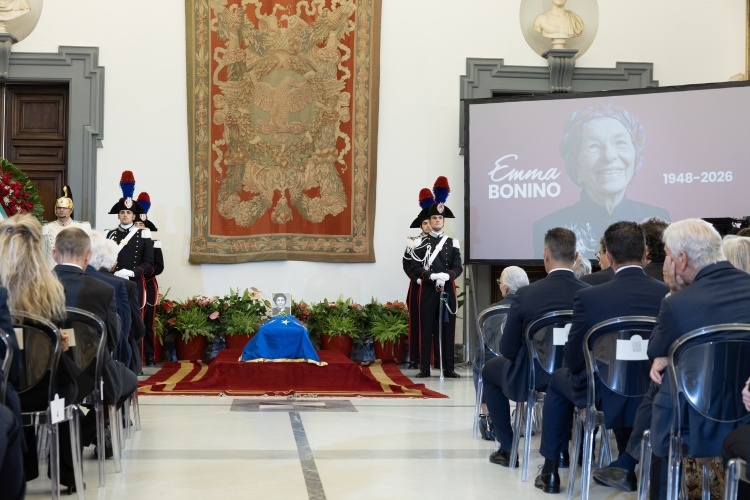 Il Presidente della Repubblica Sergio Mattarella interviene alle Esequie di Stato, in forma laica, dell’On. Dott.ssa Emma Bonino 
