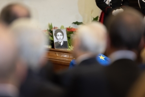 Il Presidente della Repubblica Sergio Mattarella interviene alle Esequie di Stato, in forma laica, dell’On. Dott.ssa Emma Bonino 
