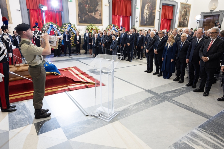 Il Presidente della Repubblica Sergio Mattarella interviene alle Esequie di Stato, in forma laica, dell’On. Dott.ssa Emma Bonino 

