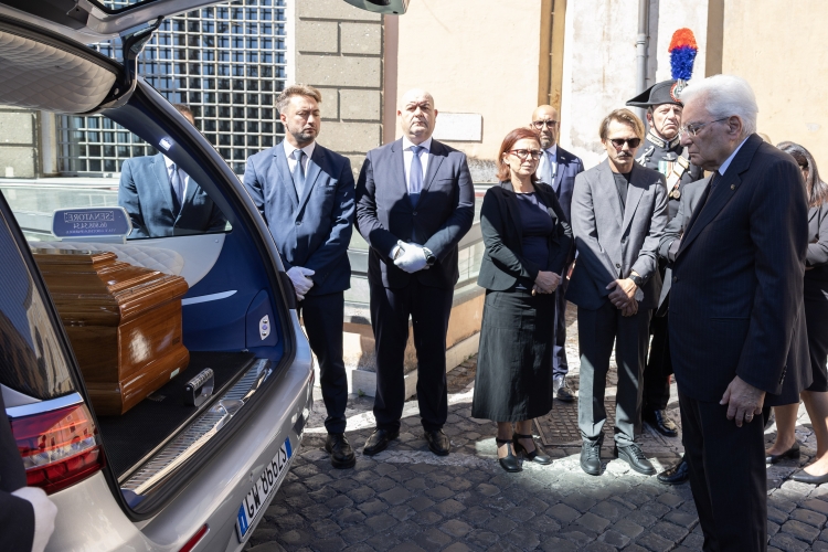 Il Presidente della Repubblica Sergio Mattarella interviene alle Esequie di Stato, in forma laica, dell’On. Dott.ssa Emma Bonino 
