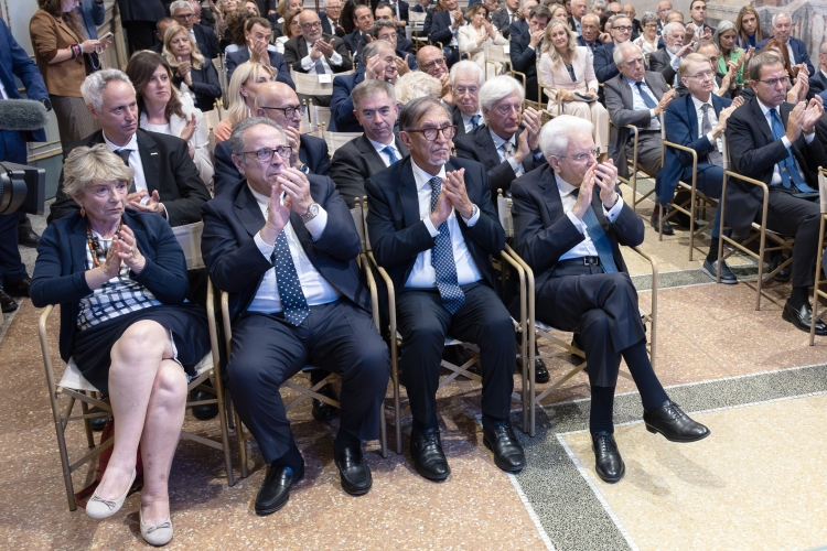 Il Presidente della Repubblica Sergio Mattarella interviene alla cerimonia di commemorazione del Presidente emerito della Repubblica Carlo Azeglio Ciampi, in occasione del 10° anniversario della scomparsa 
