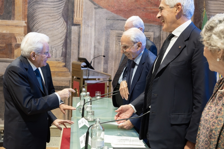 Il Presidente della Repubblica Sergio Mattarella interviene alla cerimonia di commemorazione del Presidente emerito della Repubblica Carlo Azeglio Ciampi, in occasione del 10° anniversario della scomparsa 

