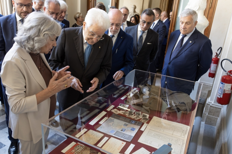 Il Presidente della Repubblica Sergio Mattarella interviene alla cerimonia in forma ufficiale, in occasione della 2^ Giornata degli Internati italiani nei campi di concentramento tedeschi durante la seconda Guerra mondiale 

