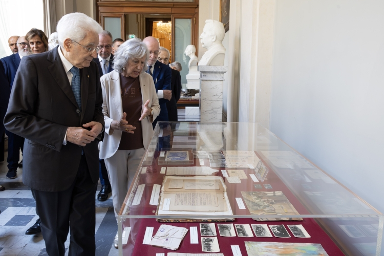 Il Presidente della Repubblica Sergio Mattarella interviene alla cerimonia in forma ufficiale, in occasione della 2^ Giornata degli Internati italiani nei campi di concentramento tedeschi durante la seconda Guerra mondiale 

