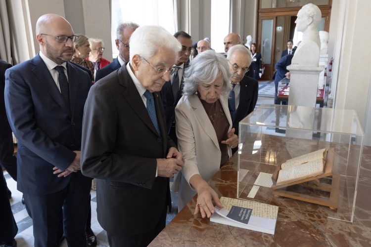 Il Presidente della Repubblica Sergio Mattarella interviene alla cerimonia in forma ufficiale, in occasione della 2^ Giornata degli Internati italiani nei campi di concentramento tedeschi durante la seconda Guerra mondiale 
