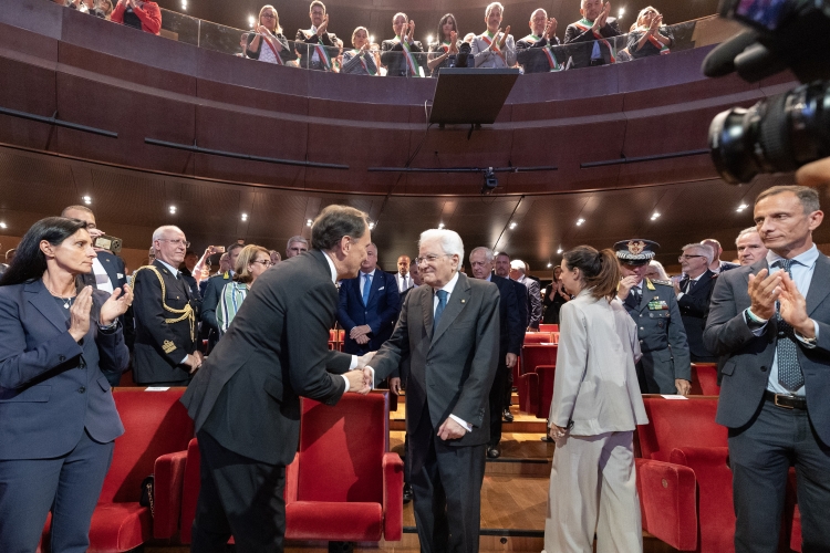 Il Presidente della Repubblica Sergio Mattarella in occasione della 27^ edizione di Pordenonelegge – Festa del libro e della libertà 
