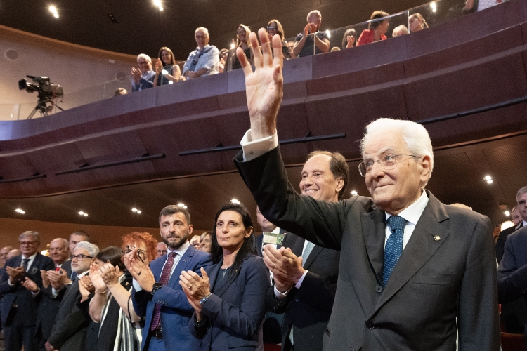 Il Presidente della Repubblica Sergio Mattarella in occasione della 27^ edizione di Pordenonelegge – Festa del libro e della libertà 
