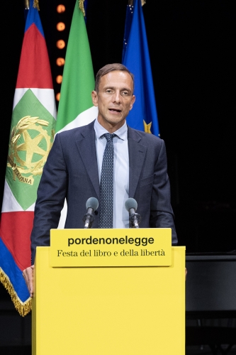 Massimiliano Fedriga, Presidente della Regione Autonoma Friuli Venezia Giulia, in occasione della 27^ edizione di Pordenonelegge – Festa del libro e della libertà 
