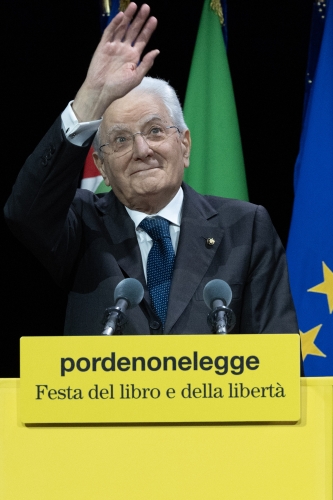 Il Presidente della Repubblica Sergio Mattarella in occasione della 27^ edizione di Pordenonelegge – Festa del libro e della libertà 

