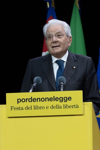 Il Presidente della Repubblica Sergio Mattarella in occasione della 27^ edizione di Pordenonelegge – Festa del libro e della libertà 
