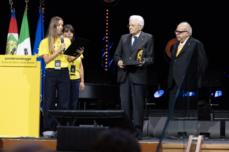 Il Presidente della Repubblica Sergio Mattarella in occasione della 27^ edizione di Pordenonelegge – Festa del libro e della libertà 
