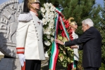 Mattarella depone una corona al Parco Comunale Padre Giovanni Minozzi di Amatrice