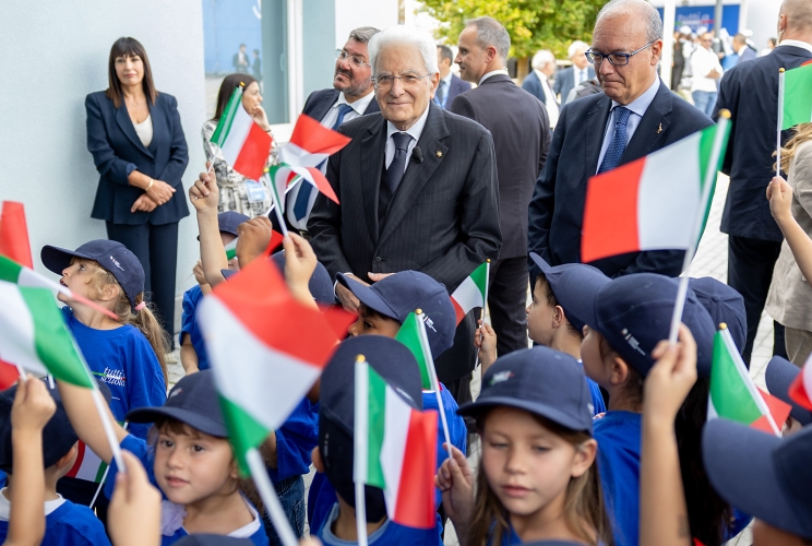 Il Presidente Sergio Mattarella nel corso dell'inaugurazione dell’anno scolastico 2026/2027, presso l’Istituto Omnicomprensivo “Sergio Marchionne" di Amatrice