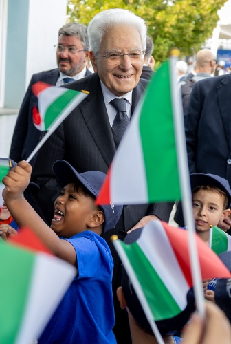Il Presidente Sergio Mattarella nel corso dell'inaugurazione dell’anno scolastico 2026/2027, presso l’Istituto Omnicomprensivo “Sergio Marchionne" di Amatrice