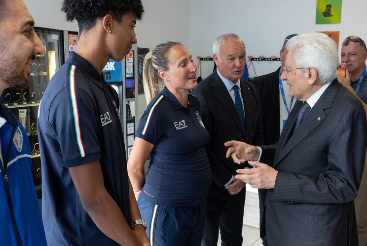 Il Presidente Sergio Mattarella nel corso dell'inaugurazione dell’anno scolastico 2026/2027, presso l’Istituto Omnicomprensivo “Sergio Marchionne" di Amatrice