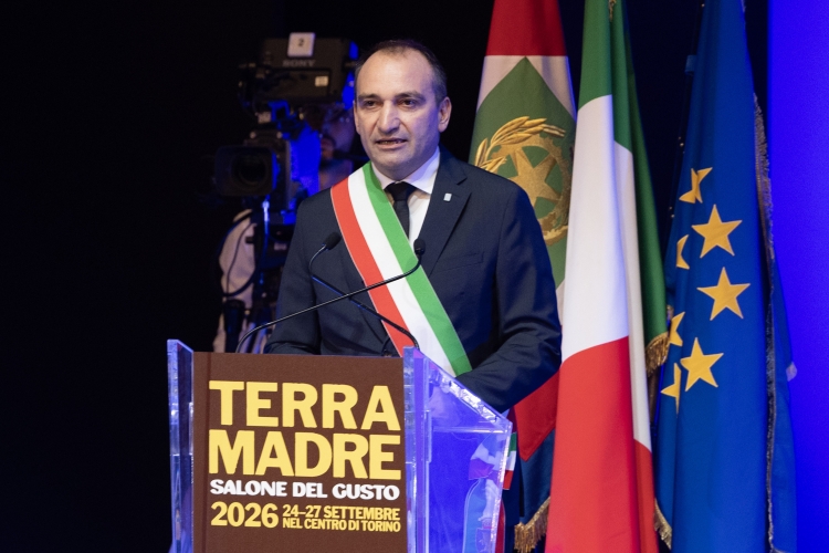 Stefano Lo Russo, Sindaco di Torino, in occasione della cerimonia “Terra Madre e Salone del gusto”