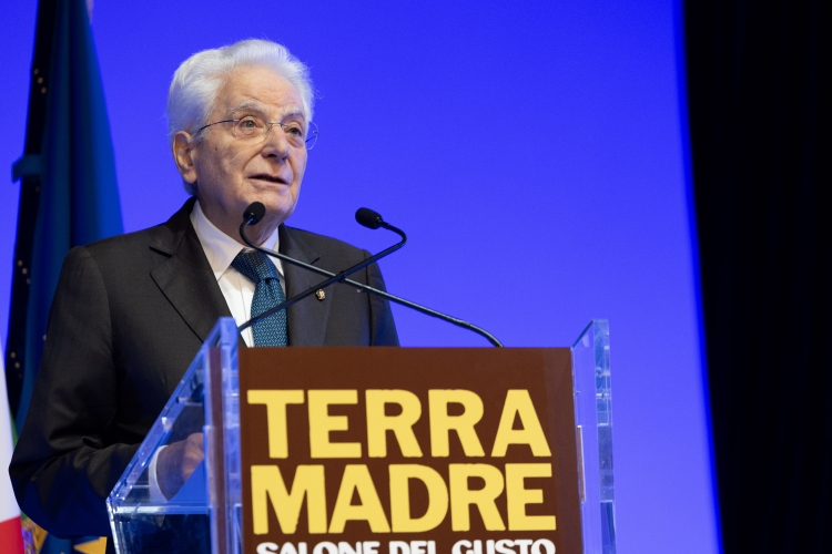 Il Presidente della Repubblica Sergio Mattarella in occasione della cerimonia “Terra Madre e Salone del gusto”