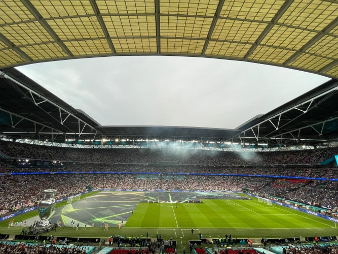 Londra - Il Presidente della Repubblica Sergio Mattarella alla finale degli europei di calcio