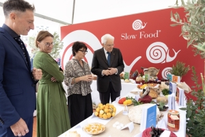 Il Presidente della Repubblica Sergio Mattarella in occasione della cerimonia “Terra Madre e Salone del gusto”