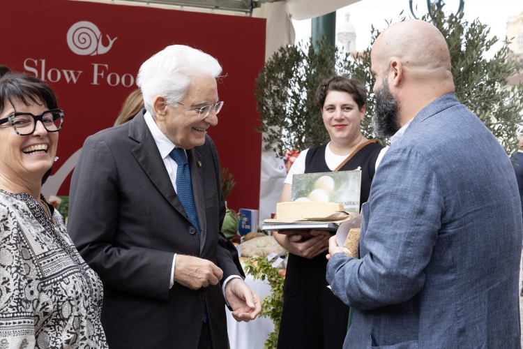 Il Presidente della Repubblica Sergio Mattarella in occasione della cerimonia “Terra Madre e Salone del gusto”