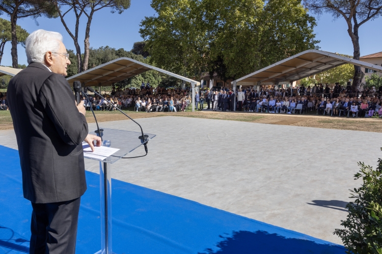 Il Presidente della Repubblica Sergio Mattarella alla cerimonia di chiusura  delle iniziative di carattere sociale 

