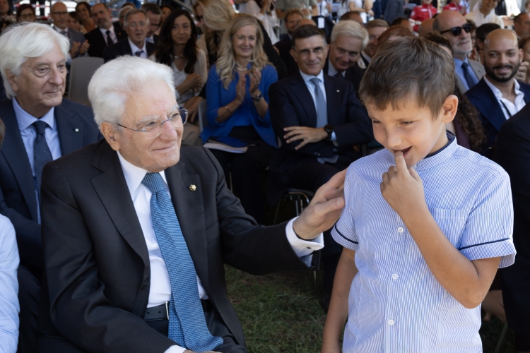 Il Presidente della Repubblica Sergio Mattarella alla cerimonia di chiusura  delle iniziative di carattere sociale 
