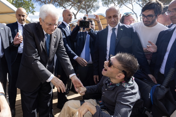 Il Presidente della Repubblica Sergio Mattarella alla cerimonia di chiusura  delle iniziative di carattere sociale 

