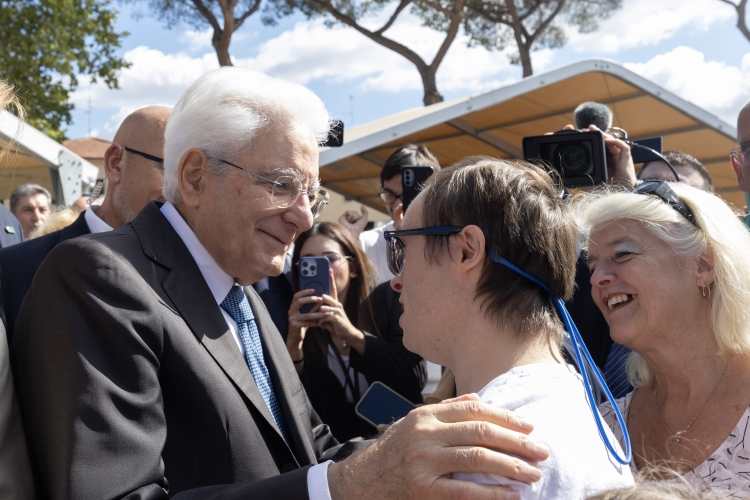 Il Presidente della Repubblica Sergio Mattarella alla cerimonia di chiusura  delle iniziative di carattere sociale 
