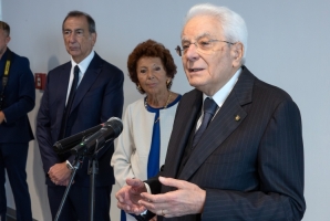 Il Presidente Sergio Mattarella in occasione della commemorazione con i familiari delle vittime dell'incidente aereo di Linate dell'8 ottobre del 2001