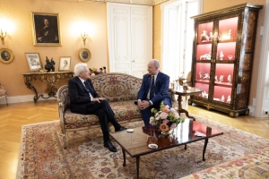 Il Presidente della Repubblica Sergio Mattarella con S.A.S. il Principe, Alberto II di Monaco, in occasione della visita di Stato