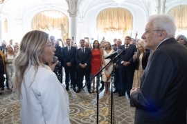 Il Presidente della Repubblica Sergio Mattarella saluta la collettività italiana nel Principato di Monaco  
