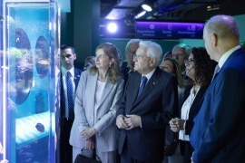 Il Presidente della Repubblica Sergio Mattarella con il Principe, Alberto II di Monaco, visita il Museo Oceanografico
