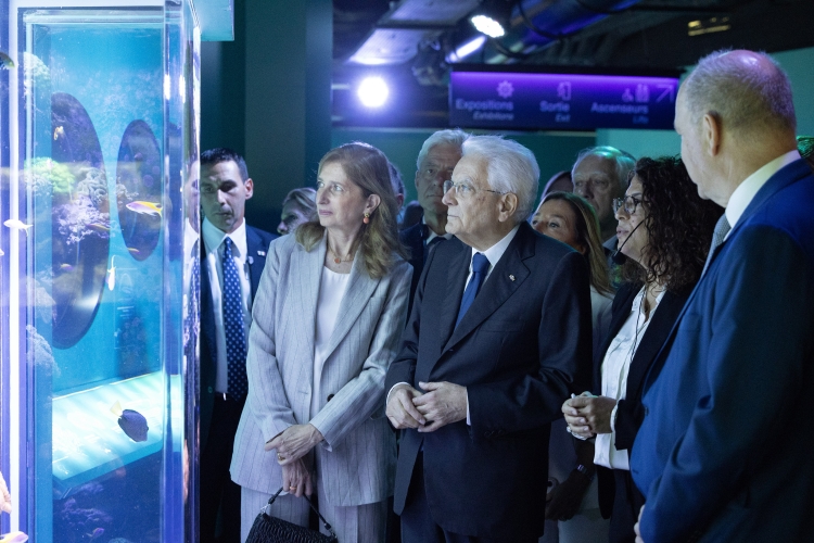 Il Presidente della Repubblica Sergio Mattarella con il Principe, Alberto II di Monaco, visita il Museo Oceanografico
