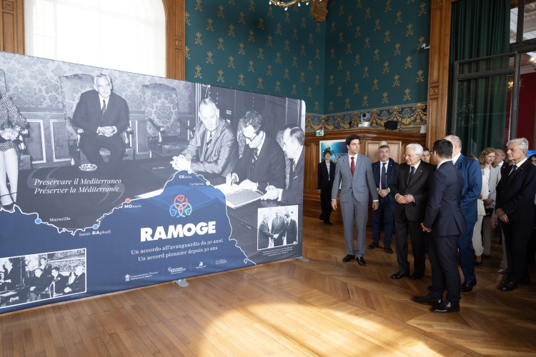 Il Presidente della Repubblica Sergio Mattarella con il Principe, Alberto II di Monaco, visita il Museo Oceanografico