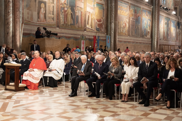 Il Presidente della Repubblica Sergio Mattarella ad Assisi in occasione della Festa nazionale di San Francesco d’Assisi, nell’ottavo centenario della morte