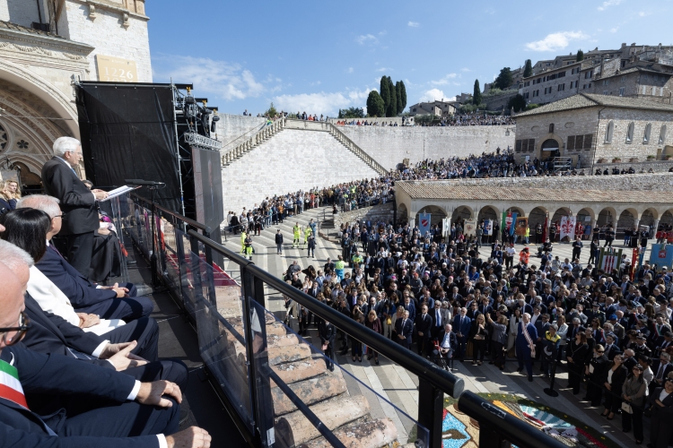 Il Presidente della Repubblica Sergio Mattarella ad Assisi in occasione della Festa nazionale di San Francesco d’Assisi, nell’ottavo centenario della morte
