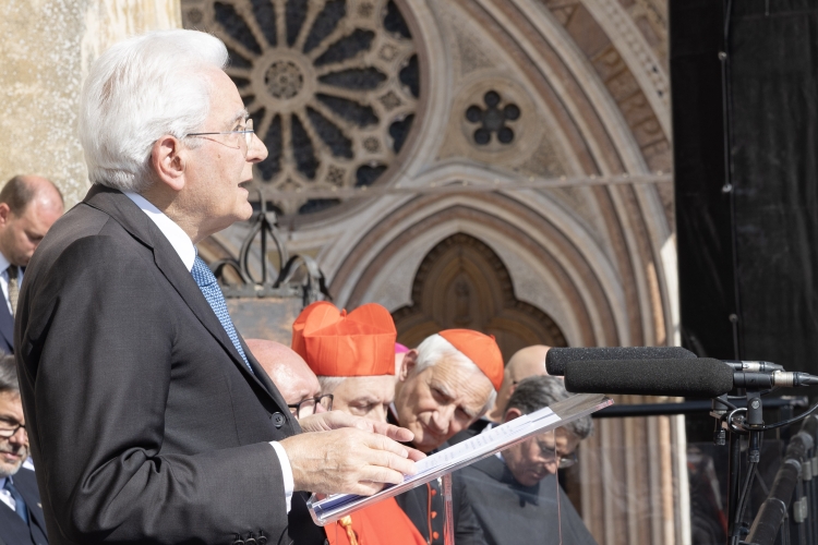 Il Presidente della Repubblica Sergio Mattarella ad Assisi in occasione della Festa nazionale di San Francesco d’Assisi, nell’ottavo centenario della morte
