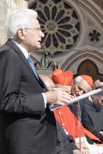 Il Presidente della Repubblica Sergio Mattarella ad Assisi in occasione della Festa nazionale di San Francesco d’Assisi, nell’ottavo centenario della morte
