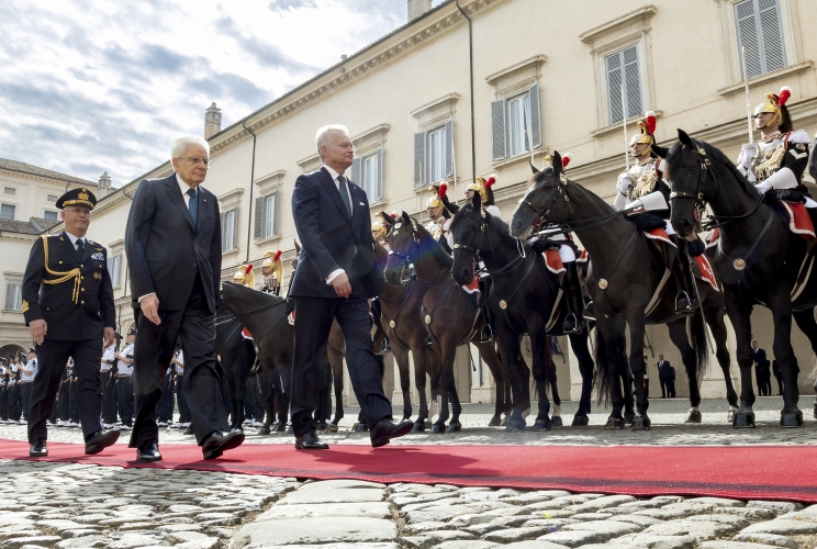 Il Presidente Sergio Mattarella con Gitanas Nausėda, Presidente della Repubblica di Lituania, in Visita Ufficiale