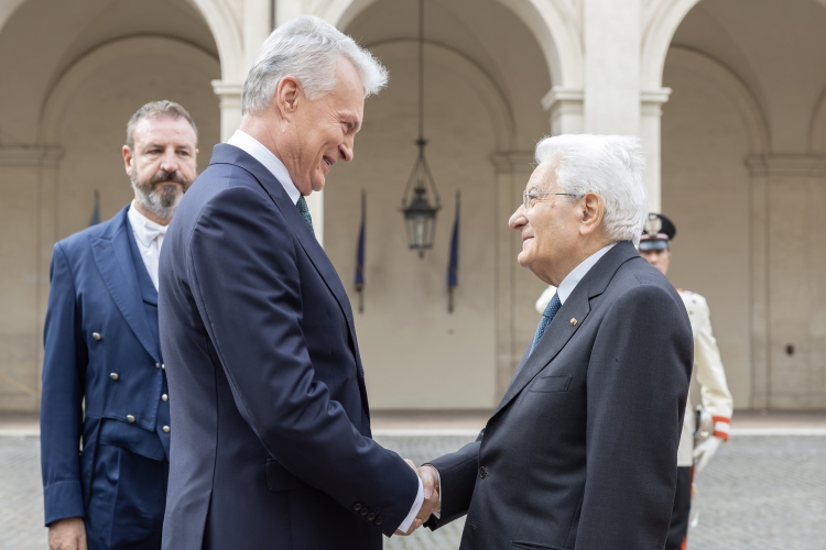 Il Presidente Sergio Mattarella incontra Gitanas Nausėda, Presidente della Repubblica di Lituania, in Visita Ufficiale
