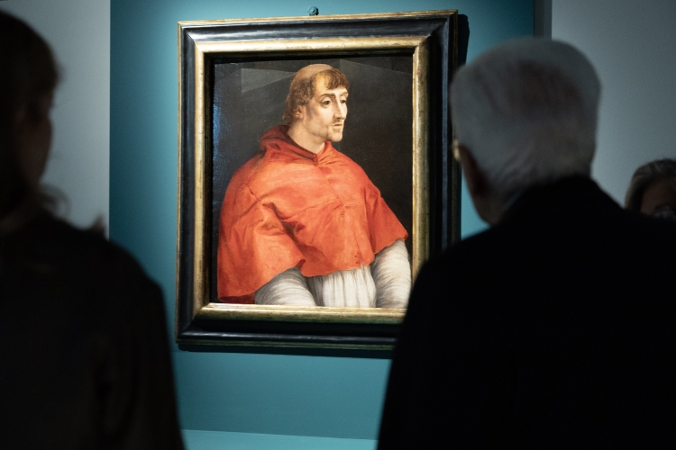Il Presidente Sergio Mattarella alle Scuderie del Quirinale all’inaugurazione della mostra dal titolo: “Pontormo. La Maniera Italiana”  
