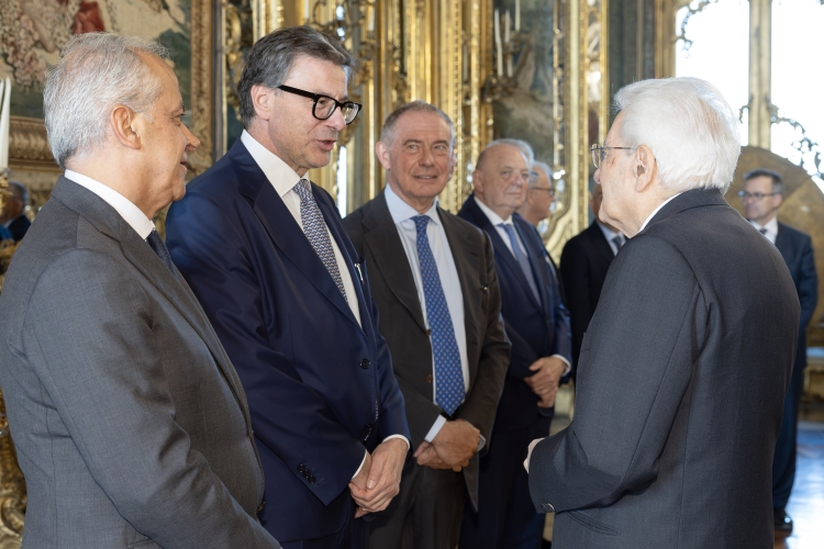 Il Presidente Sergio Mattarella con Matteo Piantedosi Ministro dell’Interno, Giancarlo Giorgetti Ministro dell’Economia e delle Finanze, Adolfo Urso Ministro delle Imprese e del Made in Italy

