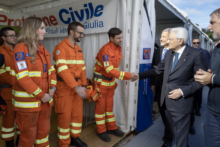 Il Presidente della Repubblica Sergio Mattarella in occasione della settimana nazionale della Protezione Civile dal titolo “Percorsi di protezione civile 2026”
