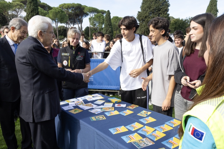 Il Presidente della Repubblica Sergio Mattarella in occasione della settimana nazionale della Protezione Civile dal titolo “Percorsi di protezione civile 2026”
