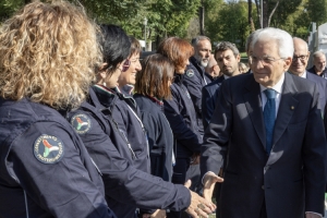 Il Presidente della Repubblica Sergio Mattarella in occasione della settimana nazionale della Protezione Civile dal titolo “Percorsi di protezione civile 2026”
